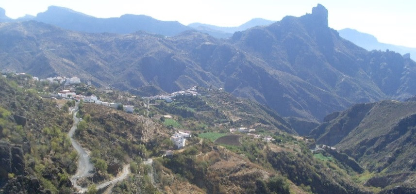 Vista desde la casa rural el rincón del nublo, pueblo de Tejeda